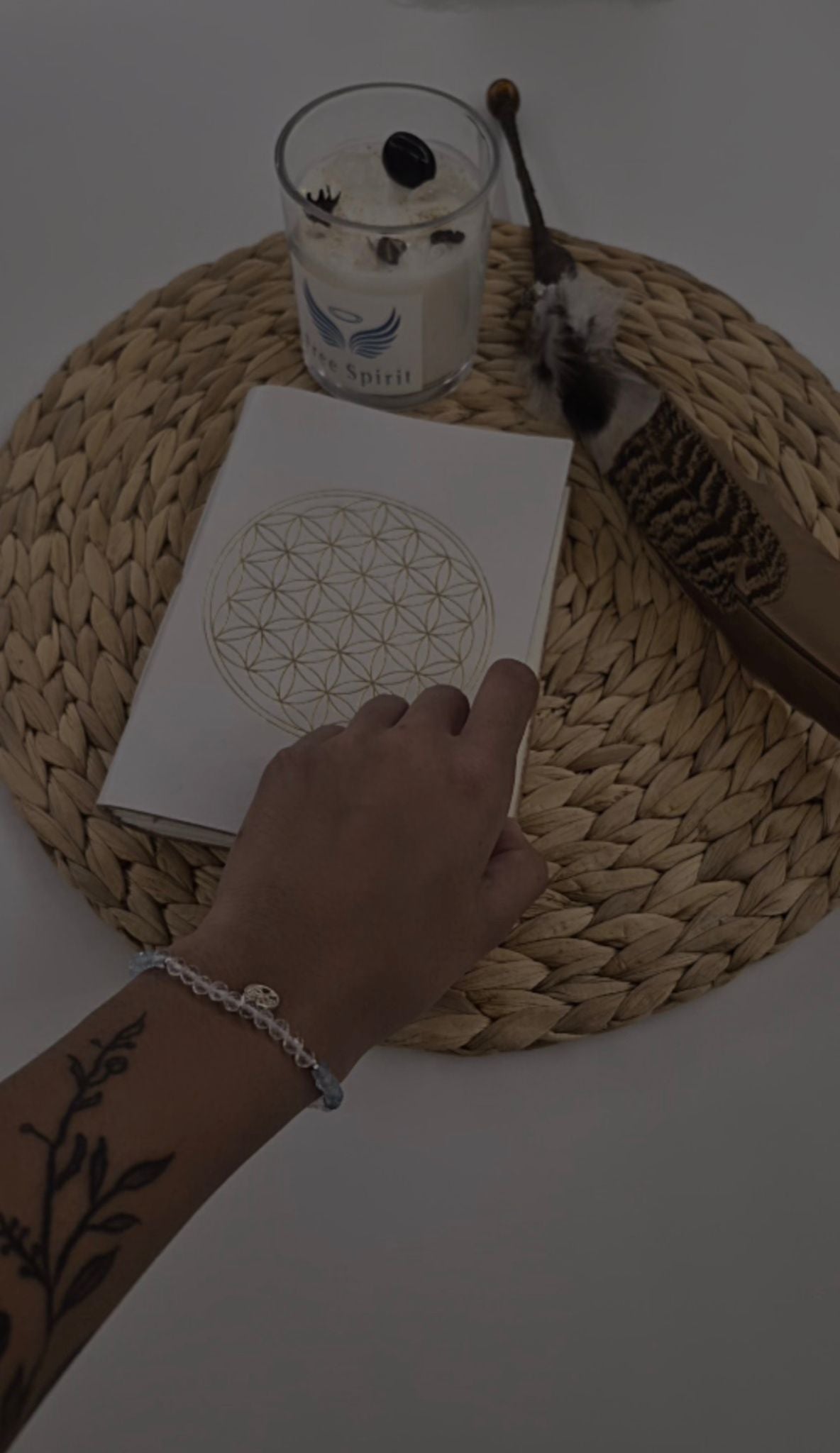 Armband aus Bergkristall & Aquamarin Lebensbaum Silber - Klarheit, Ruhe und innere Harmonie