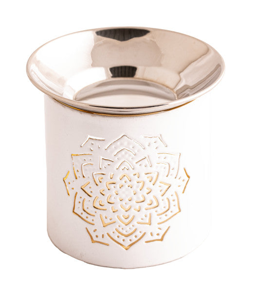 Räucherstövchen Mandala mit Edelstahlschale