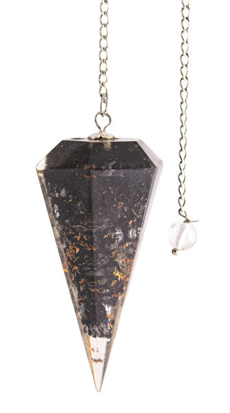 Orgonpendel Schungit sechskant