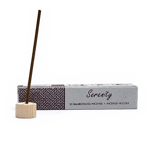 Serenity Kräuter Räucherwerk ohne Bambus mit Halter Serenity