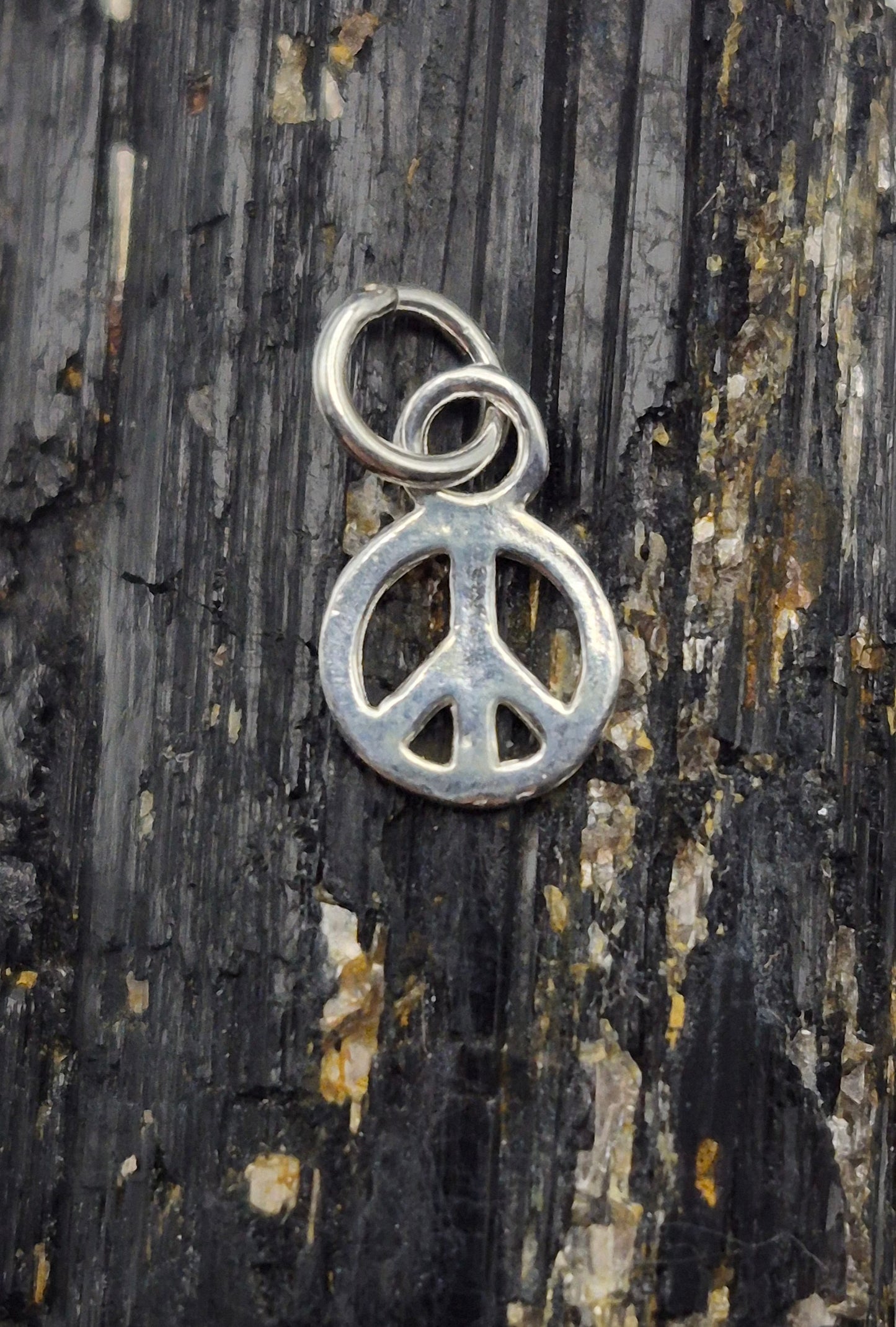 Edelsteinarmband Amazonit, Bergkristallperle und Peace-Anhänger, 925 Sterlingsilber