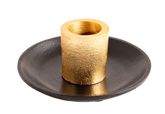 Palo Santo Halter Weißmetall, gold-und schwarzfarben