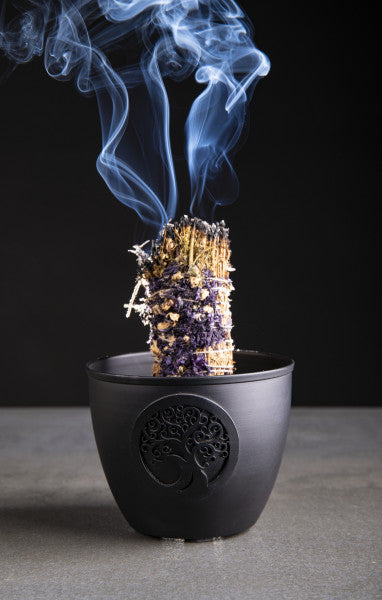 Smudge Bowl Lebensbaum für große Kräuterbündel