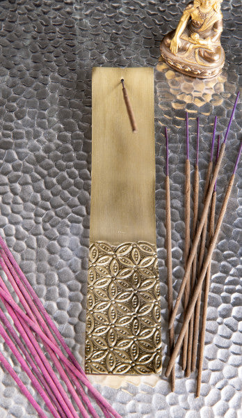 Blume des Lebens Halter Bronze Weißmetall, bronze platiniert