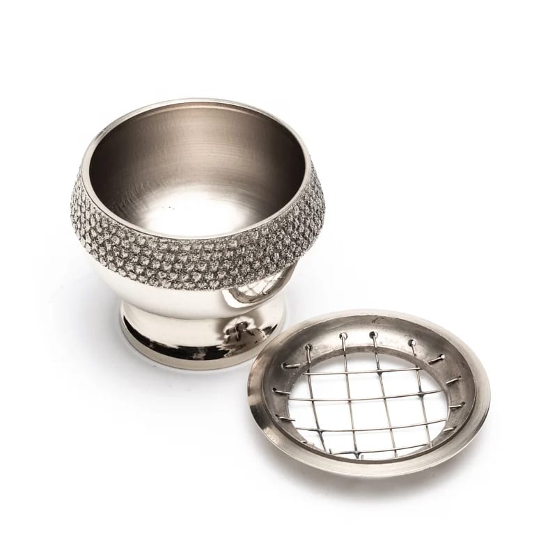 Räuchergefäß Messing vernickelt silberfarben